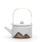 Japanse keramische theepot met bergpatroon 220 ml