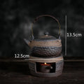 Japanse keramische theepot met warmhouder 300-400 ml – rustieke theepotset