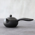 Japanse Kyusu zwarte keramische theepot 150 ml