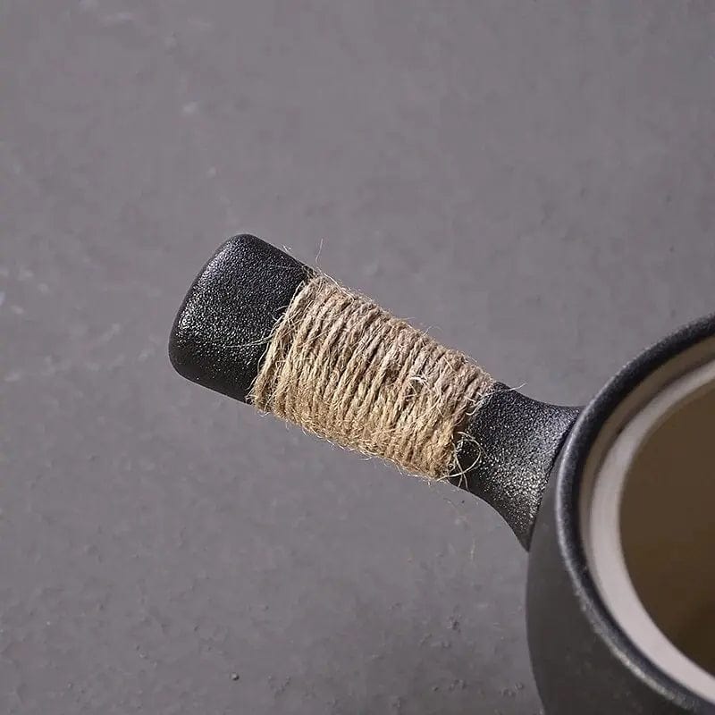 Japanse Kyusu zwarte keramische theepot 500 ml met zijhandvat