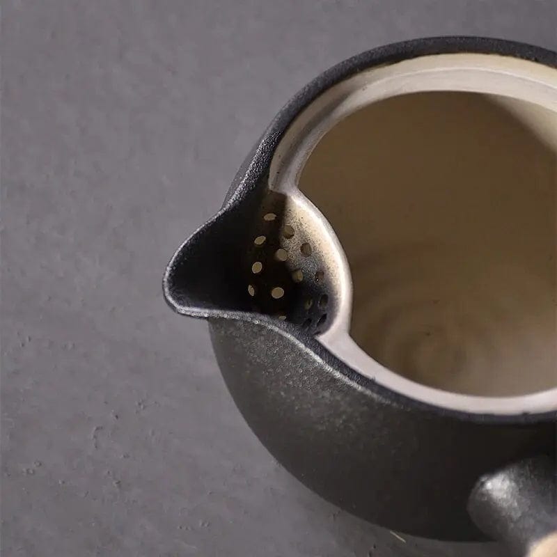 Japanse Kyusu zwarte keramische theepot 500ML