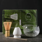 Japanse matcha set – 4- of 7-delig van glas en bamboe