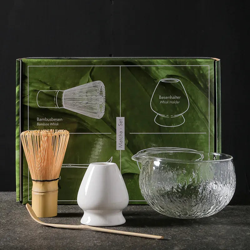Japanse matcha set – 4- of 7-delig van glas en bamboe