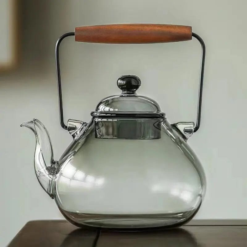Japanse peervormige glazen theepot 1L