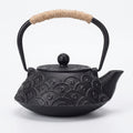 Japanse platte gietijzeren theepot 900 ml met cirkelpatroon