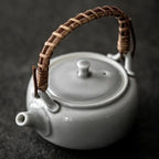 Japanse platte grijze porseleinen theepot 180 ml