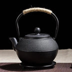 Japanse zwarte geëmailleerde gietijzeren theepot 600ML - 1,2L