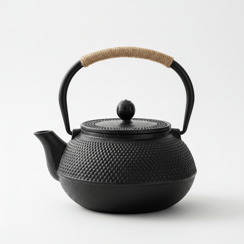 Japanse zwarte geëmailleerde gietijzeren theepot 600ML - 1,2L