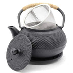 Japanse zwarte geëmailleerde gietijzeren theepot 600ML - 1,2L