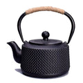 Japanse zwarte gietijzeren theepot met stippen 850ml