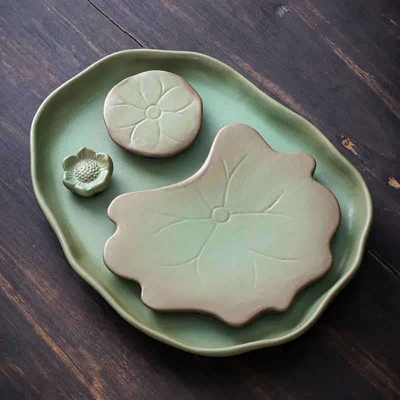 Keramisch theedienblad