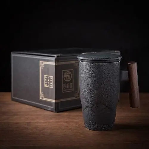 Keramische theemok met infuser 400ml – ambachtelijk