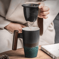 Keramische theemok met infuser en deksel 400ml