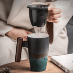 Keramische theemok met infuser en deksel 400ml