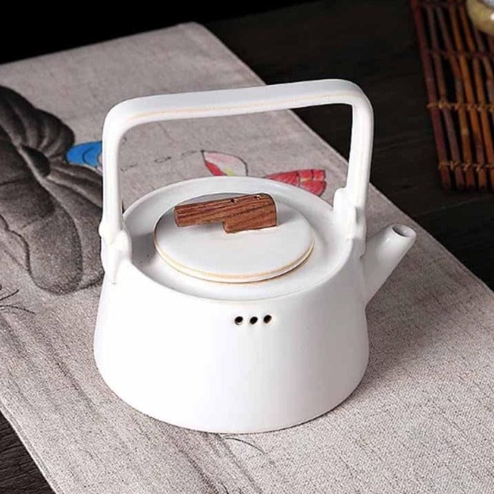 Keramische theepot 800 ml in zwart of wit