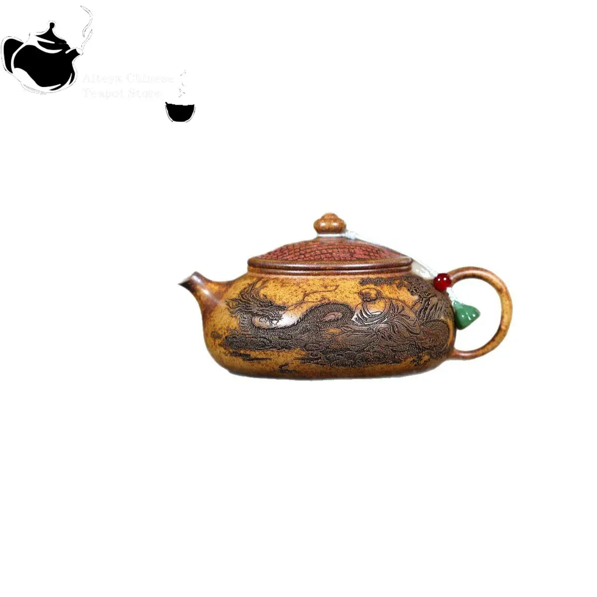 Kleine theepot 200 ml met reliëf