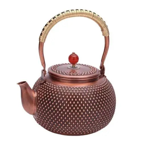 Koperen waterketel 1,5 liter met emaille afwerking