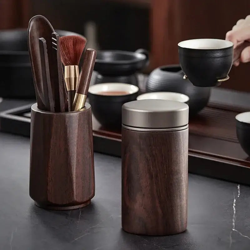 Luxe houten theedoos