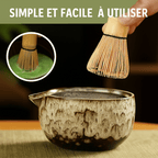 Matcha kit 6-delig met keramische kom en bamboe garde