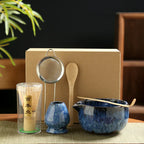 Matcha kit 6-delig met keramische kom en bamboe garde