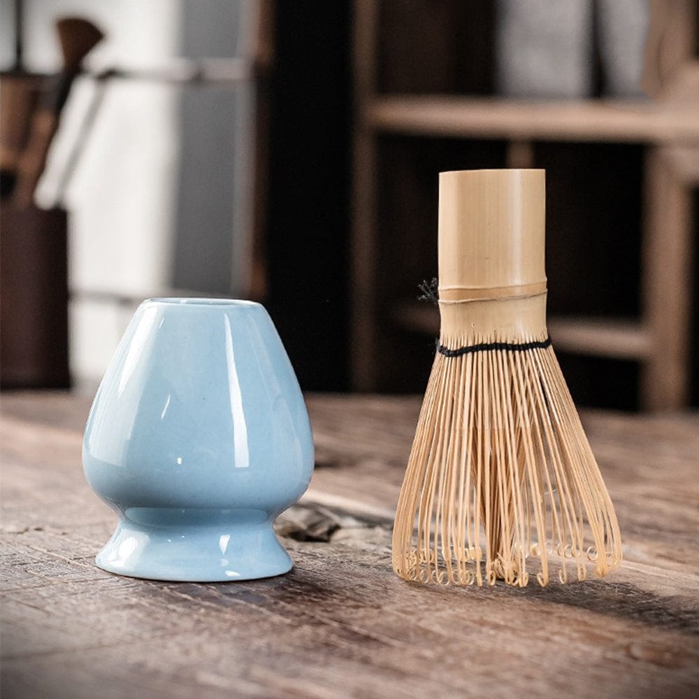 Matcha set 6-delig met keramische kom 350 ml en bamboe klopper
