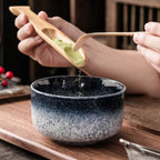 Matcha set 6-delig met keramische kom 350 ml en bamboe klopper