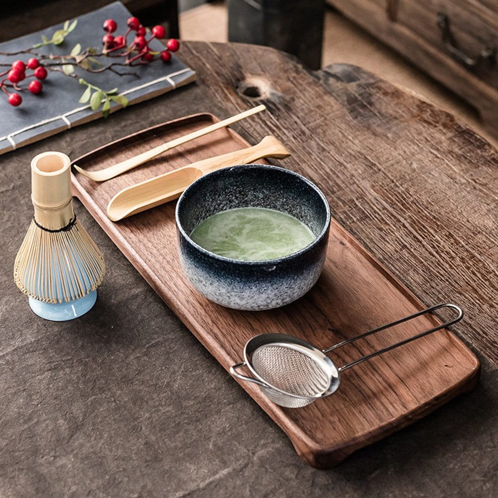 Matcha set 6-delig met keramische kom 350 ml en bamboe klopper