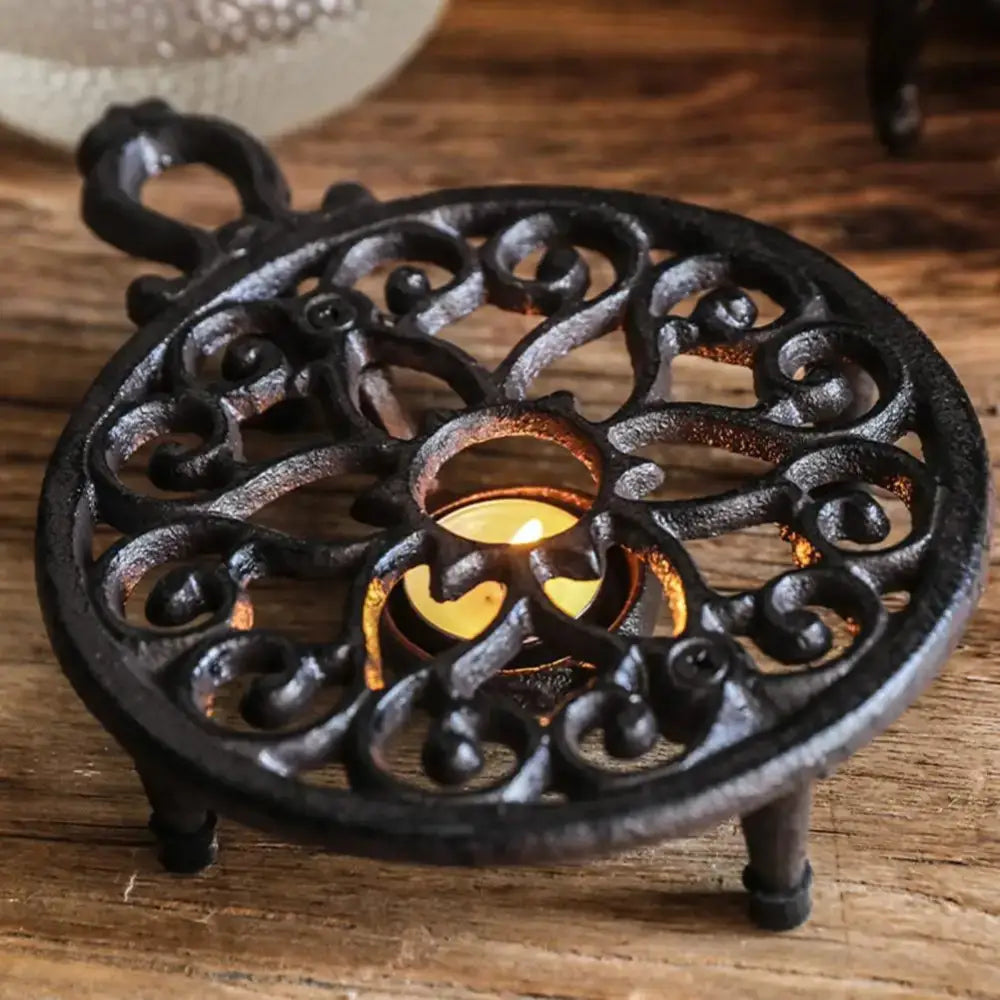 Metalen theepot warmhouder voor een waxinelichtje