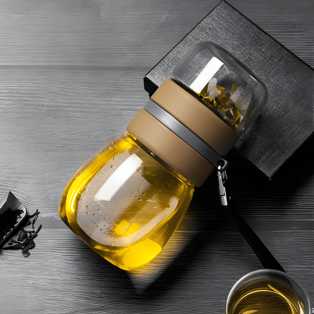 Glazen theefles met infuser – mini