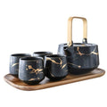 Modern porseleinen theeservies met theepot van 1 liter