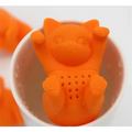 Oranje kitten thee-infuser voor losse thee