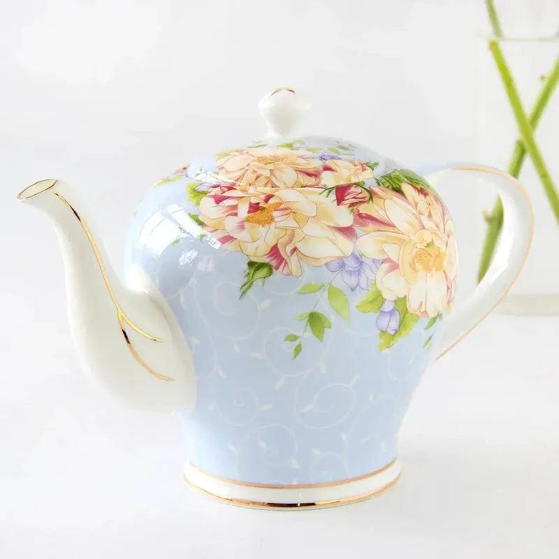 Originele Engelse blauwe porseleinen theepot 1,4L