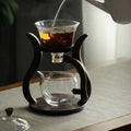 Originele theepot van glas en hout 300 ml