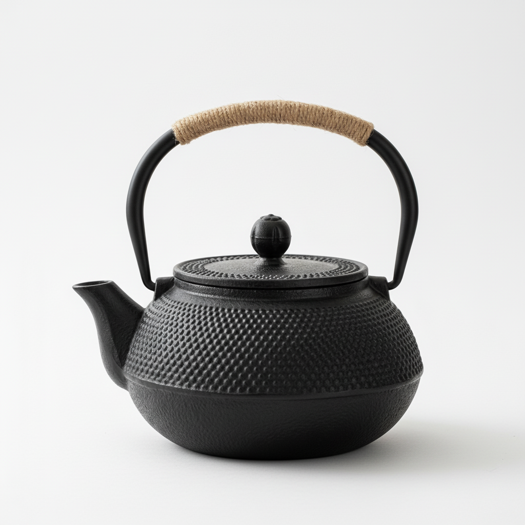 Japanse zwarte geëmailleerde gietijzeren theepot 600ML - 1,2L