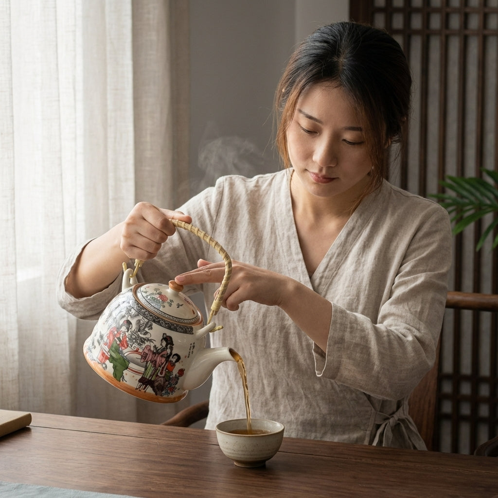 Chinese Porcelain Teapot Collection 900ML