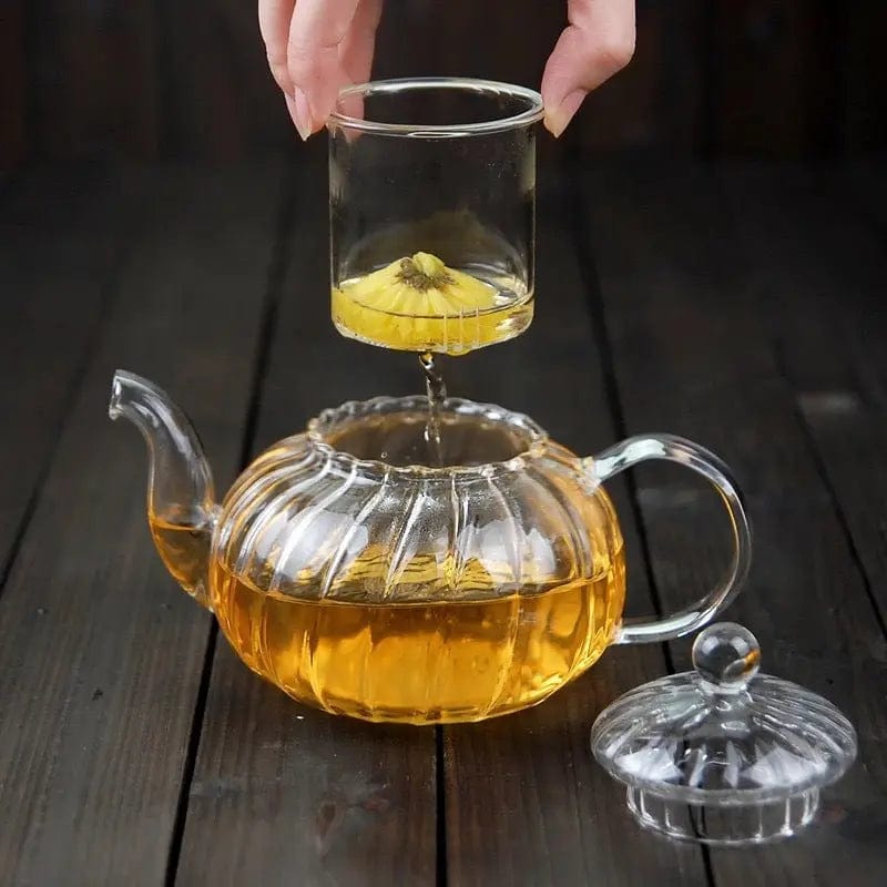 Pompoen Glazen Theepot 600ML