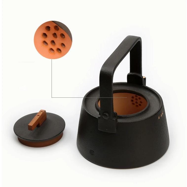 Keramische theepot 800 ml in zwart of wit