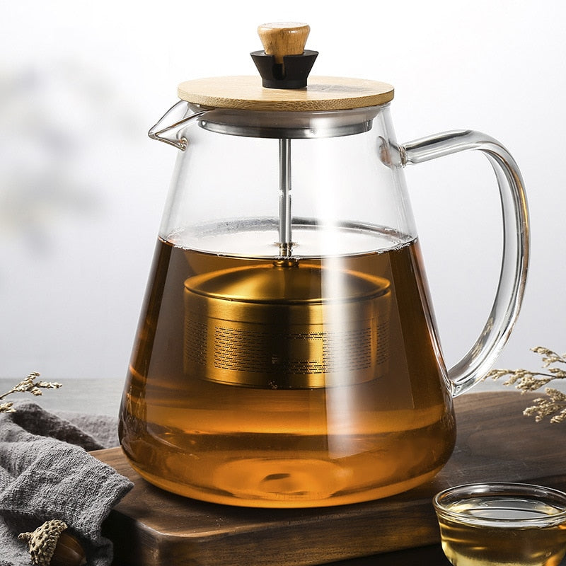 Scandinavische glazen theepot – 950 ml of 1,3 liter – afbeelding 3