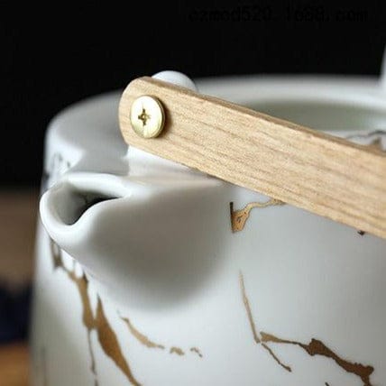Modern porseleinen theeservies met theepot van 1 liter