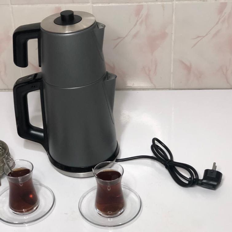 Grundig elektrische Turkse theepot 0,7 en 1,7 liter