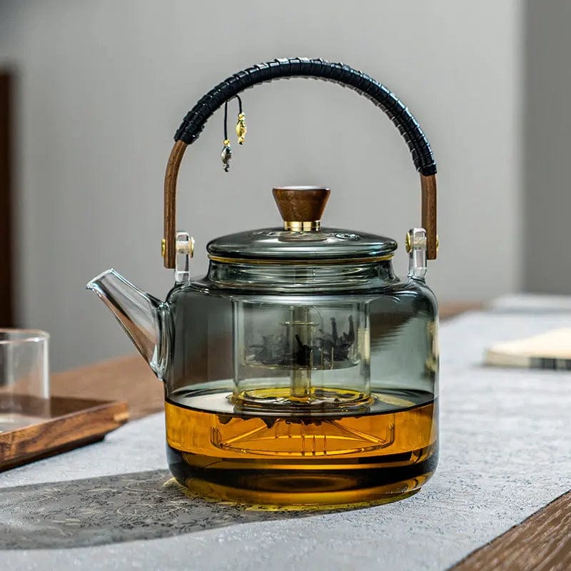 Retro Design Glazen Theepot 1L
