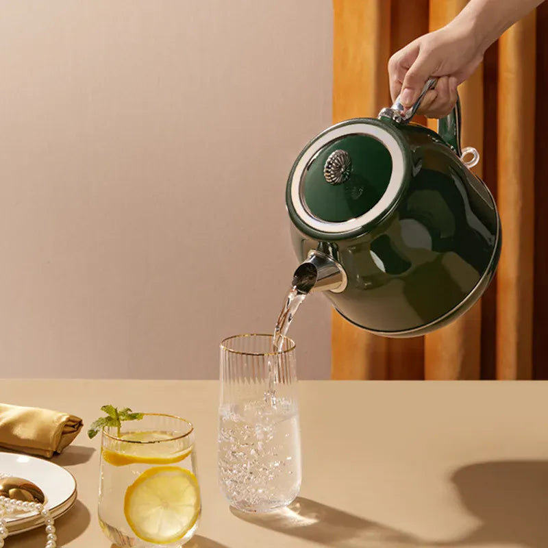 Retro waterkoker 1,5 liter in groen of wit