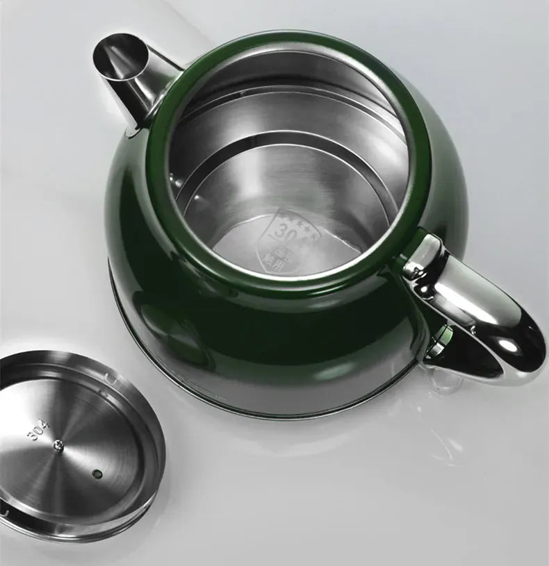 Retro waterkoker 1,5 liter in groen of wit