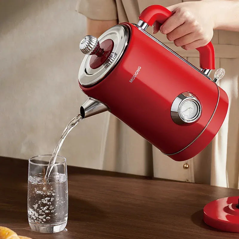 Retro waterkoker 1,8 liter met thermometer