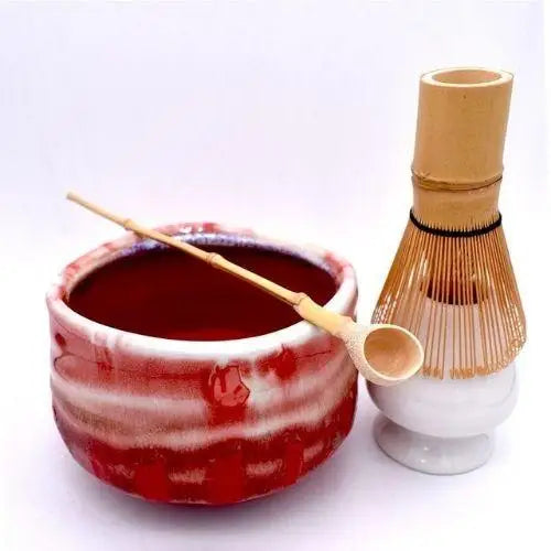 Rode Japanse chawan 550ml