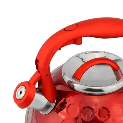 Rode RVS designfluitketel 3 liter voor inductie