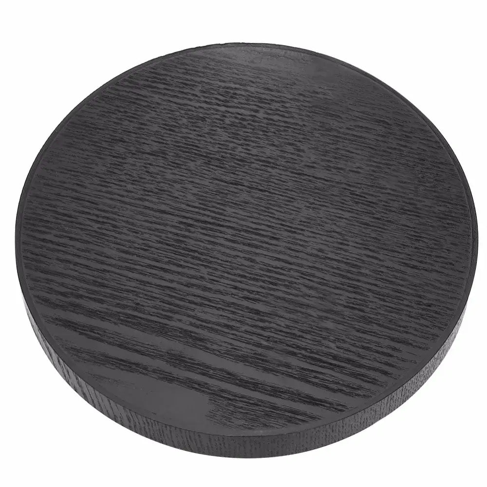Rond zwart theedienblad