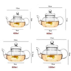Ronde glazen theepot en infuser 400ML - 1L