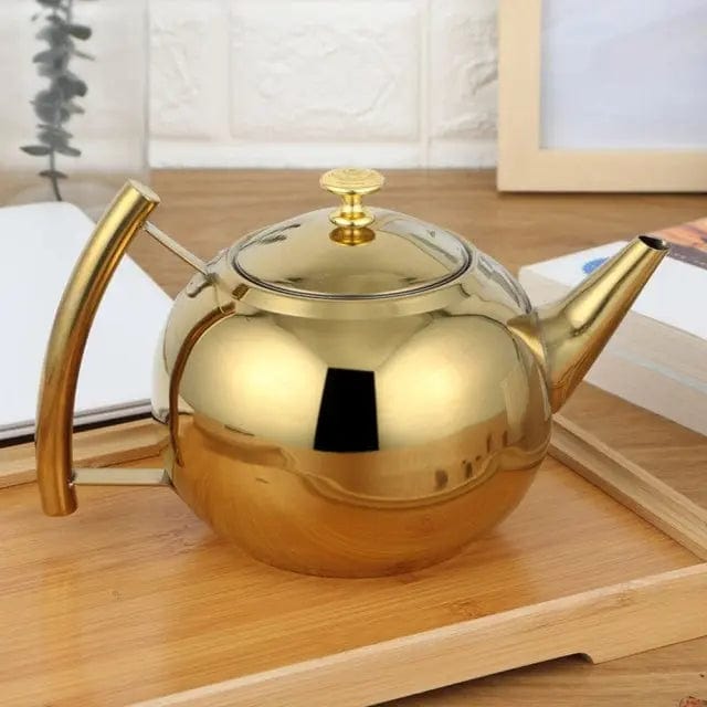 Ronde stalen theepot 1,5L - 2L