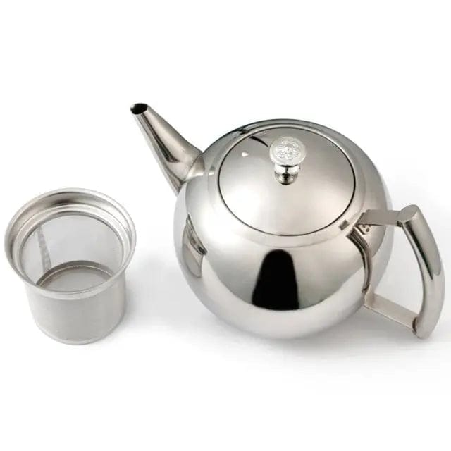 Ronde stalen theepot 1,5L - 2L